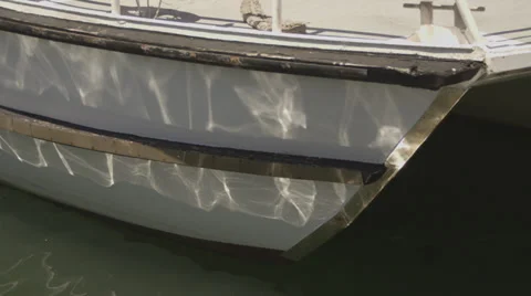 Boat reflection Stock Footage 30588310