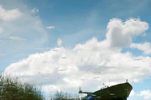 Boat reflection Foto stock