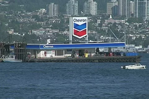 Boat refueling station Stock Footage 12389786