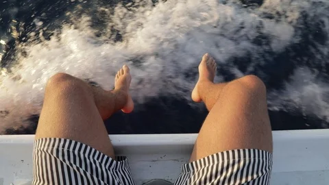 Boat Relaxing Stock Footage 91954785