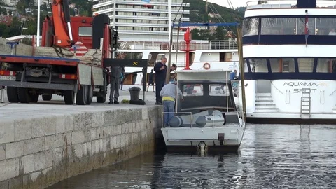 Boat removal 2 Stock Footage 120132170