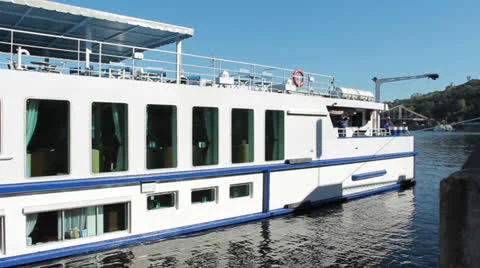 Boat Restaurant Closeup Video stock 26736795