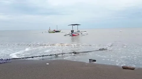The boat rests on the shore Stock Footage 231362258