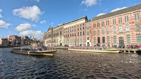 A boat ride in Amsterdam Stock Footage 240103939