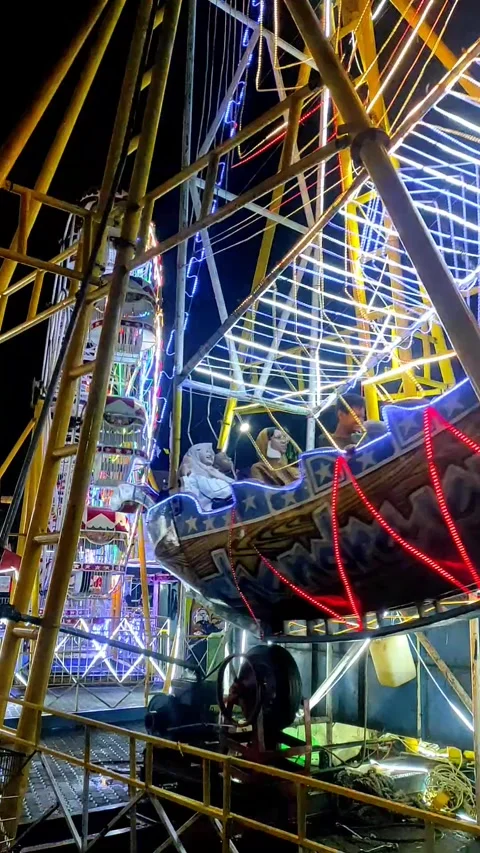 Boat ride at the carnival Stock Footage 291000802