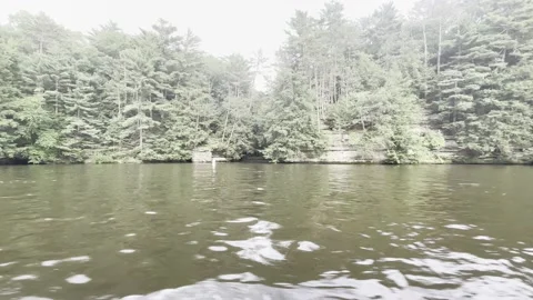 Boat ride down the river Stock Footage 156904302