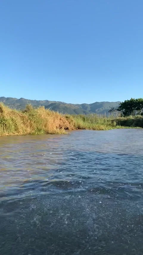 Boat ride on Inle Lake Vídeo Stock 343754571