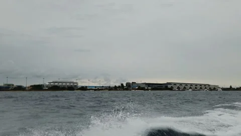 Boat ride on the maldives Stock Footage 308697771