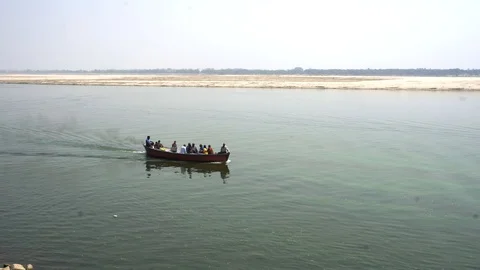 Boat ride on the River Ganges Stock Footage 103651877