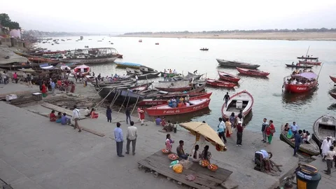 Boat ride on the River Ganges Stock Footage 103651924