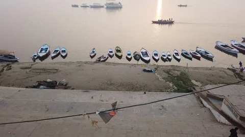 Boat ride on the River Ganges Stock Footage 116547954