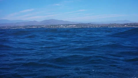 A boat ride watching the blue ocean, Puerto Escondido Oaxaca, Zicatela beach Stock Footage 276443260