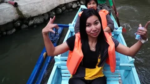 Boat riders Stock Footage