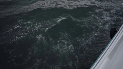 Boat Ripples in water Stock Footage 106813342