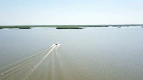 Boat on the river 4 Stock Footage 105704711