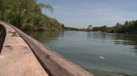 Boat on the river, Bangsang Stock Footage 50239656