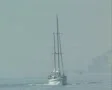 Boat on river SD Footage