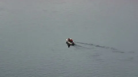 Boat on the river Stock Footage 10570659