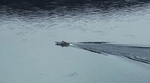 Boat on the river Video stock 10570689