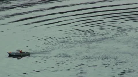 Boat on the river Stock Footage 10570708