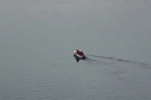 Boat on the river Stock Footage 10682319