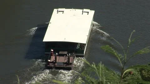 Boat on the river Video stock 11429445