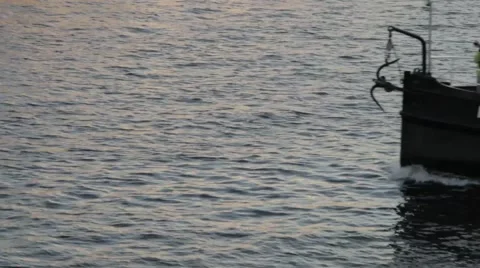 Boat on the river Stock Footage 48299371