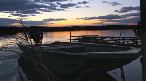 Boat on the river Stock Footage 48873254