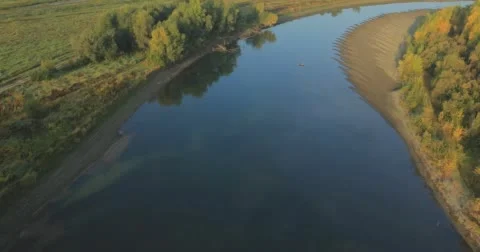 Boat On The River Stock Footage 60042479