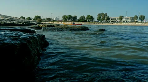 A boat in the river 库存影片 68853877