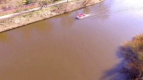 Boat on The River 動画素材 101797857