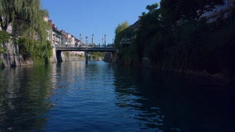 With a boat on the river Video stock 113072816