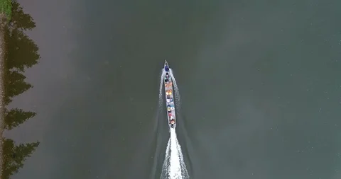 Boat in the river Stock Footage 130060992