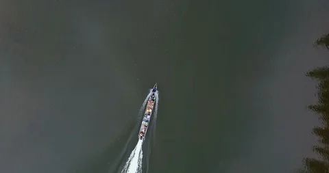 Boat in the river Stock Footage 130060999