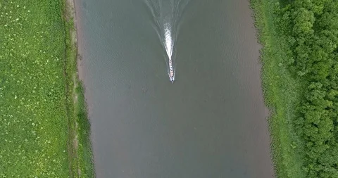 Boat in the river Stock Footage 130061505
