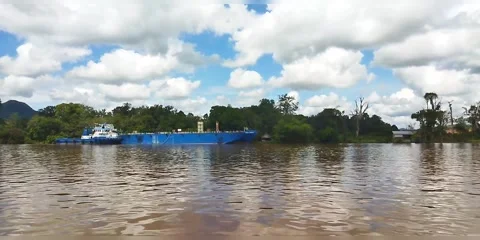 The boat on the river 動画素材 167244912