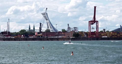 Boat in the river Stock Footage 202193353