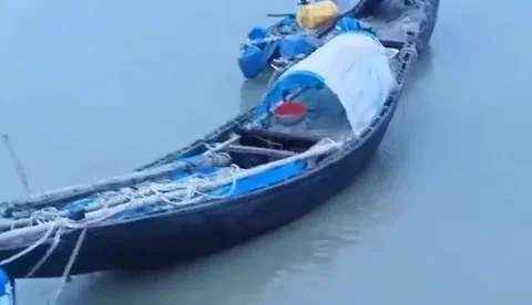 Boat on the river Stock Footage 278241114