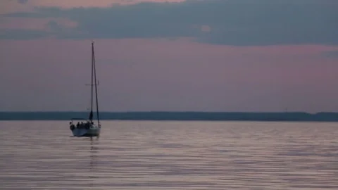 Boat on River Frame Stock Footage 75819449