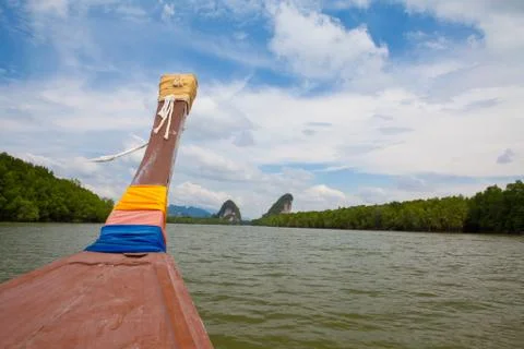 Boat on the river Stock Photos