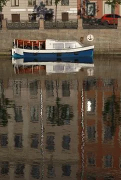Boat on the river Stock Photos