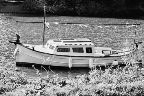 Boat on the river Stock Photos