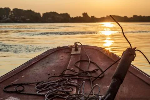 Boat on the river. Stock Photos