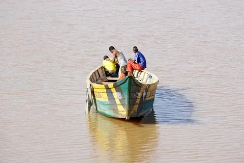 Boat on the river Stock Photos