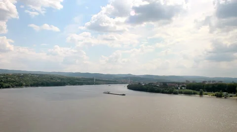 Boat on the River. Time Lapse Video. Stock Footage 38274371