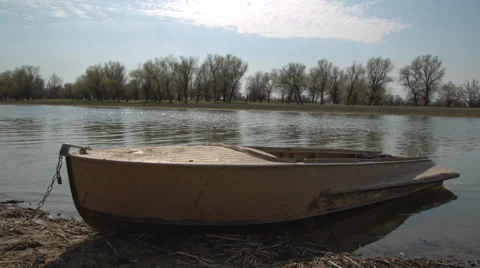 Boat at the riverside Stock-Footage 61953732