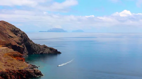 Boat rock HD Video stock 30460808