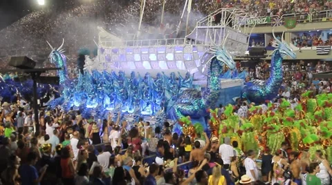 Boat Rocking in  Float Carnival 2016 Stock Footage 61710613