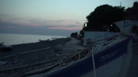 Boat Ropes at Dusk 4K Stock Footage 67396826