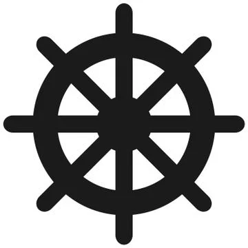 Boat rudder icon Illustration